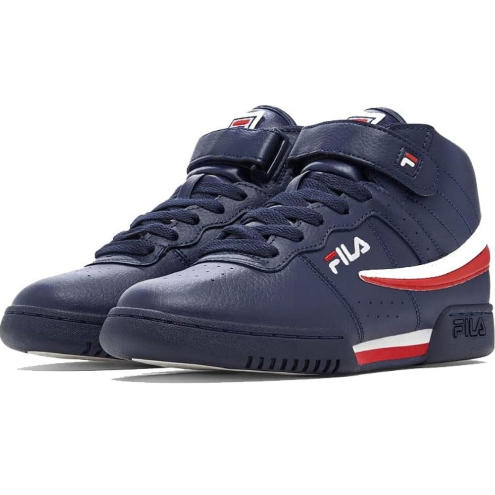 NWB Fila Kid's F-13‎ Outdoor Adjustable Sneaker Navy, White And Red size 3.5